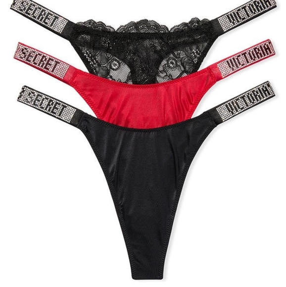 DEAL DAY ITEM! VS very sexy shine strap thong panty box gift set. - Picture 5 of 11